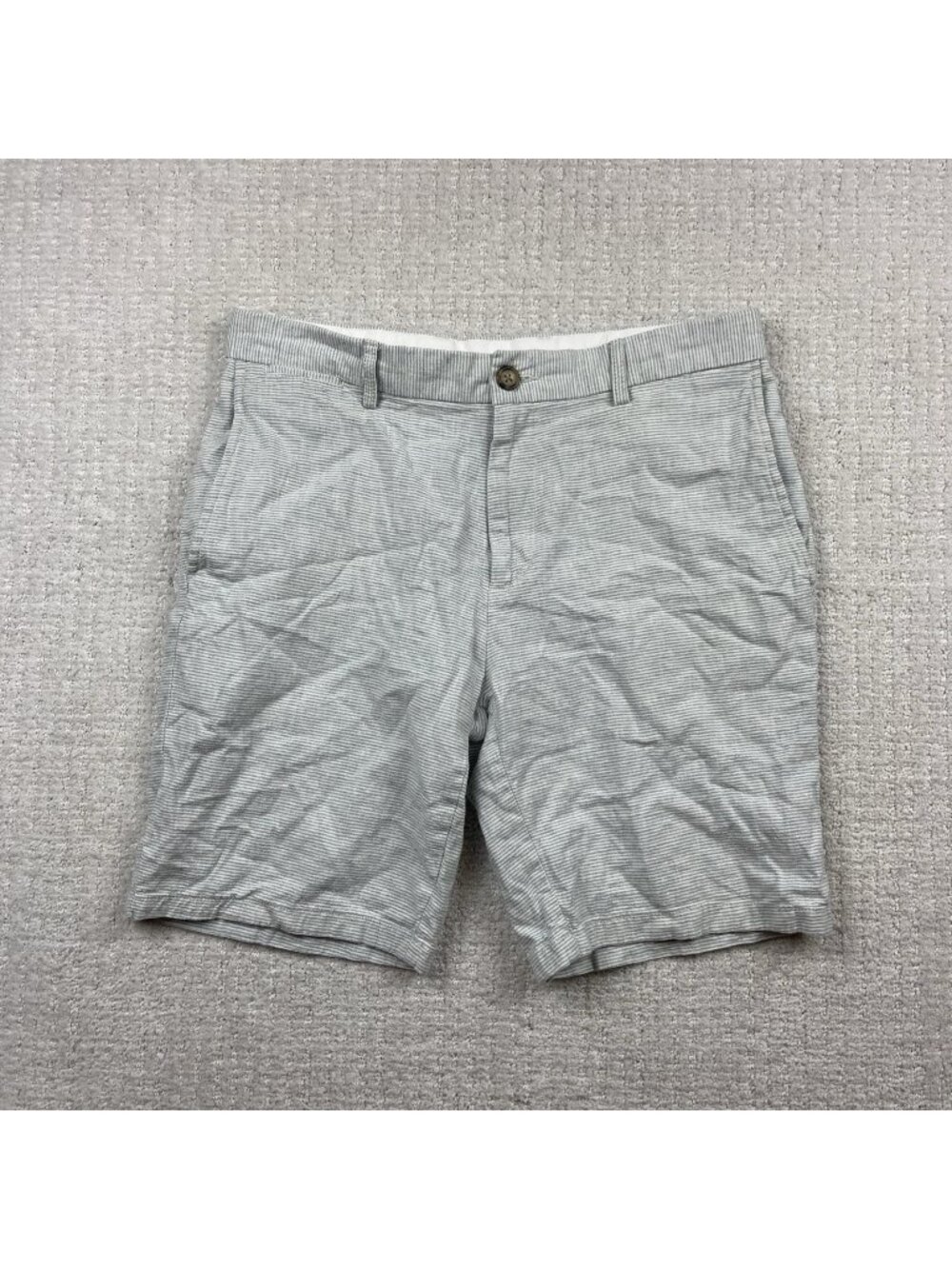 Old Navy Mens Ultimate Slim Built-In Flex Striped Linen Blend Shorts Size 33